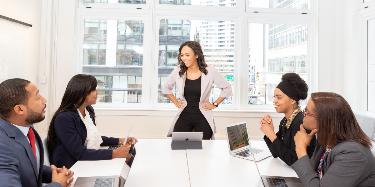 Board of directors conversing during a meeting